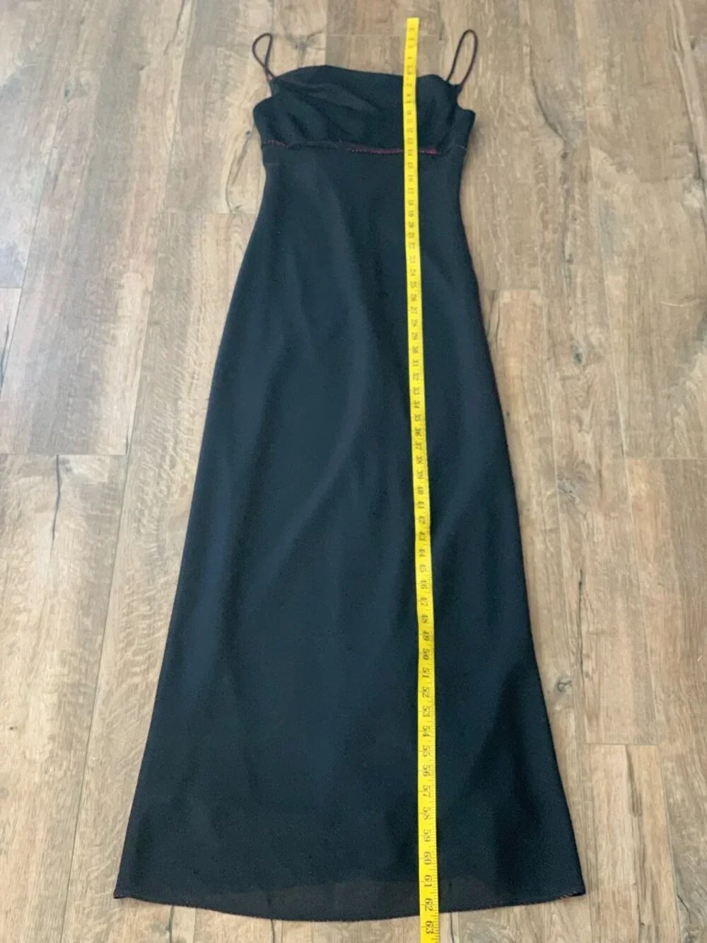 Vintage 90s Maxi Slip Dress 4 Black Red Iridescent Shimmer Prom Formal Glam Y2K - Picture 15 of 16
